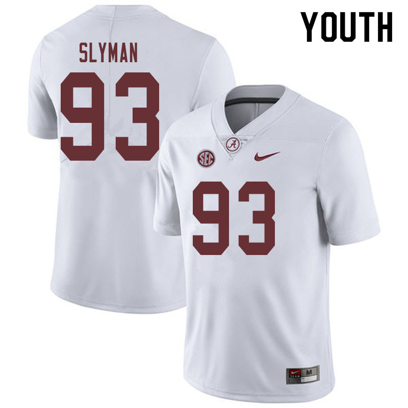 Youth Alabama Crimson Tide Tripp Slyman #93 2019 White College Stitched Football Jersey 23LH077FB
